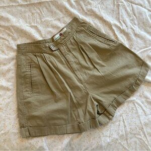 Milano Vintage Khaki High-waisted Shorts